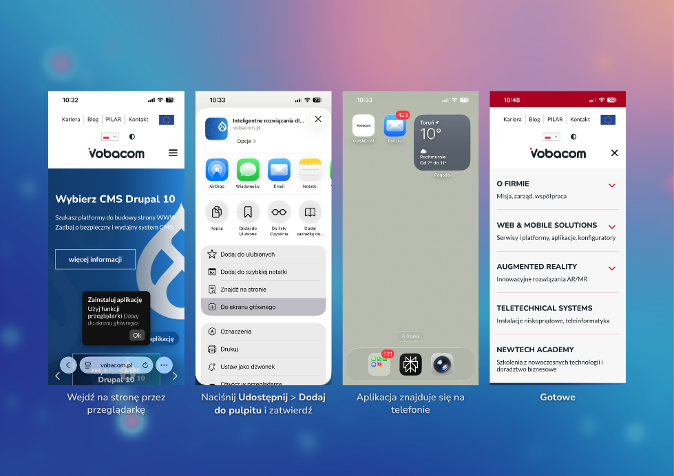 grafika przedstawiająca jak pobrać aplikację