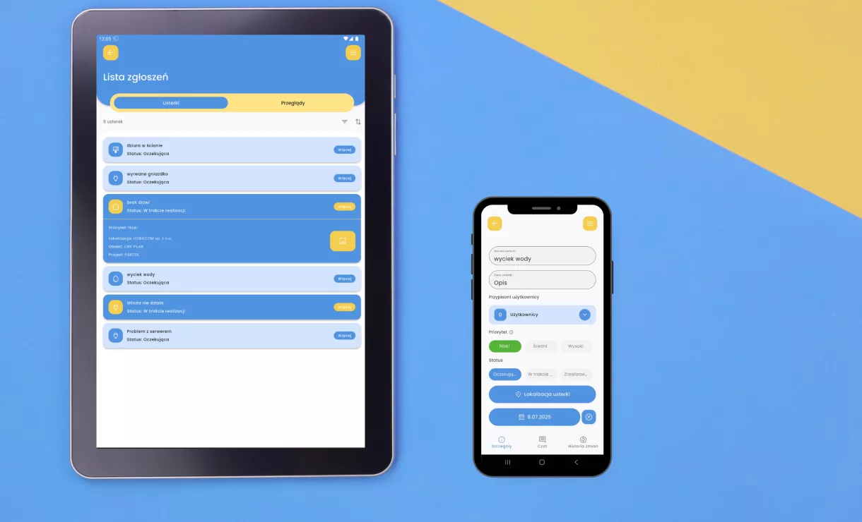 System Fix.IT na ekranach tabletu i telefonu