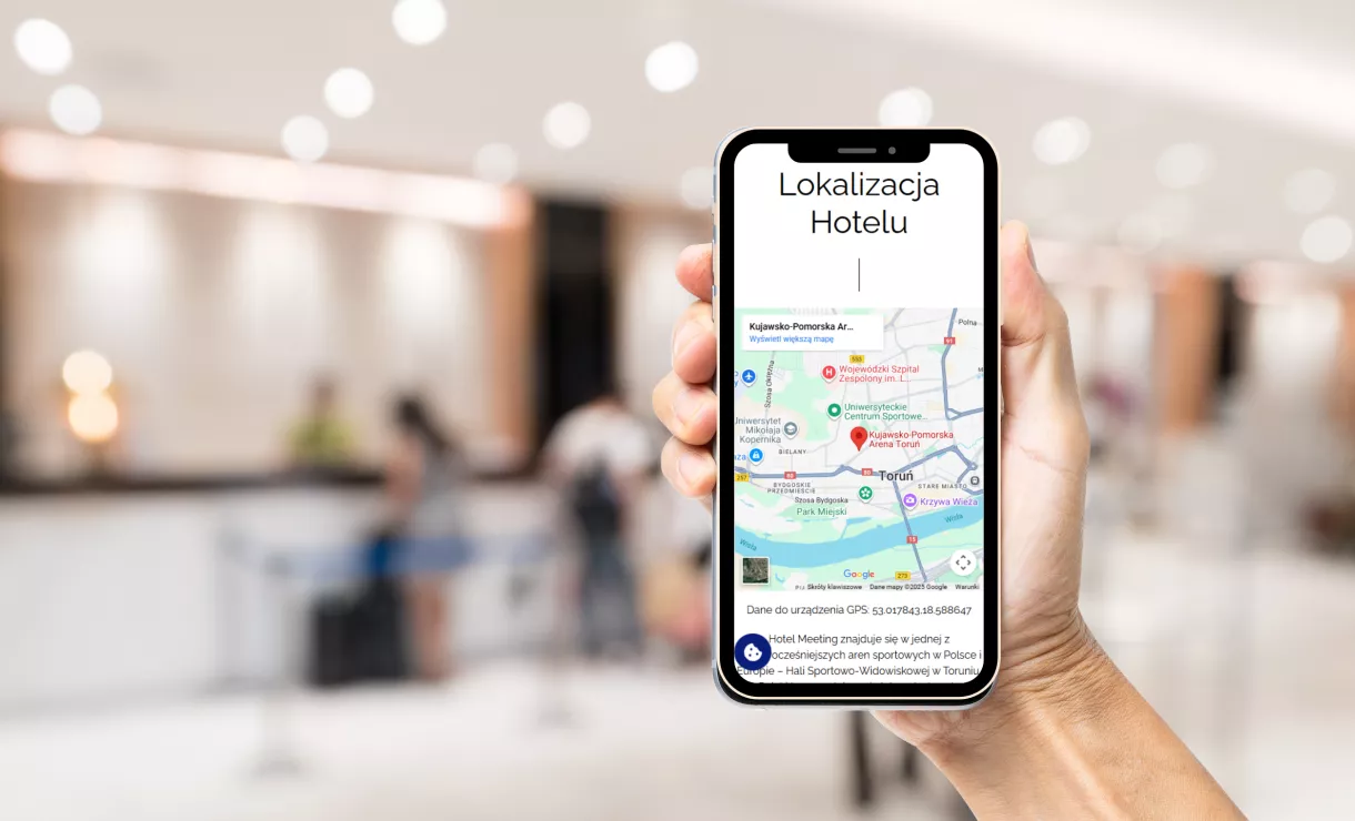 telefon z stroną internetową hotel meeting