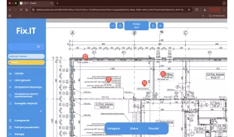 Zrzut ekranu lokalizacji obiektów z systemu Fix.IT